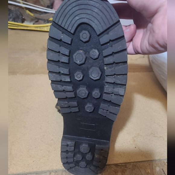 Shimmery Black combat boots Size 11 - Picture 5 of 6